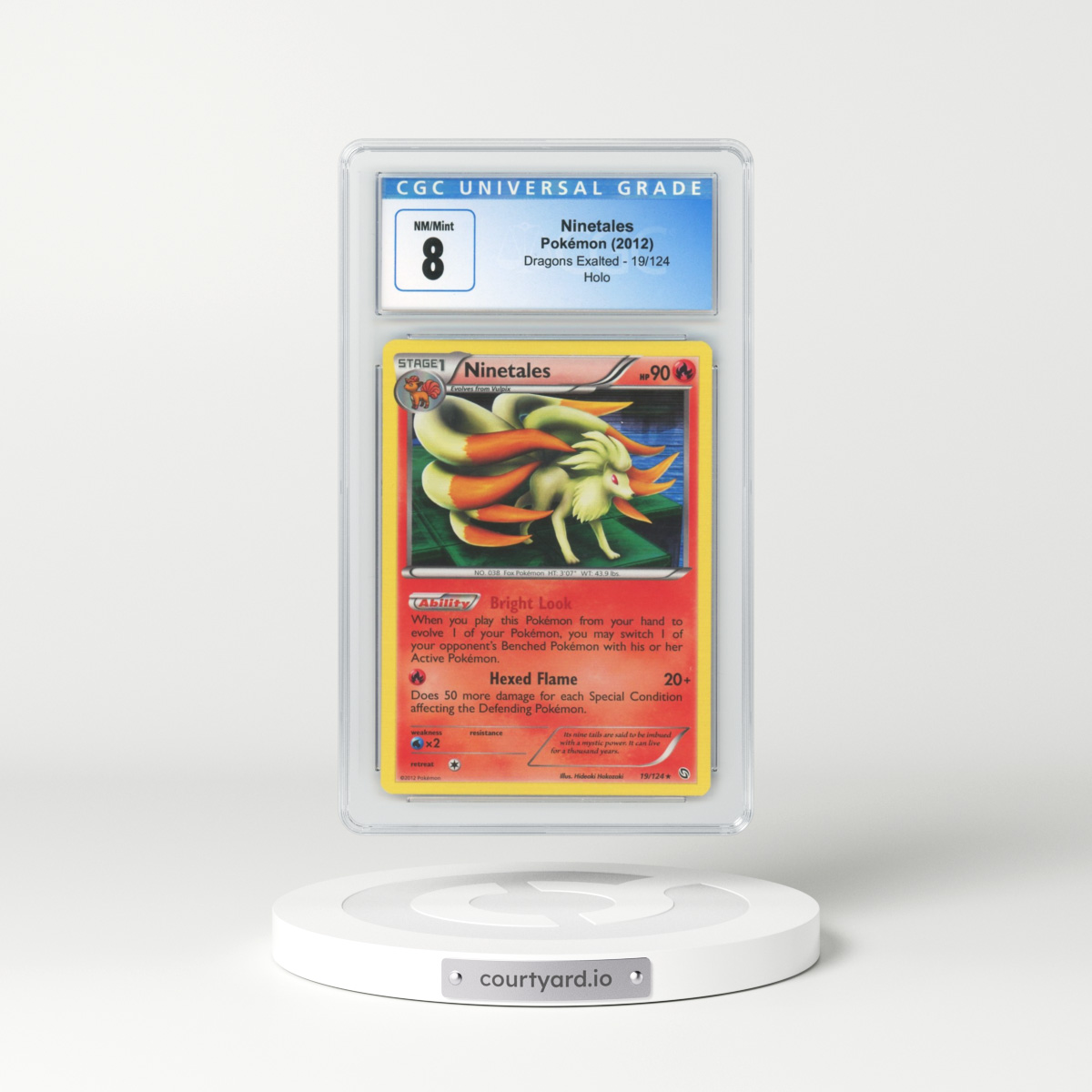 2012 Dragons Exalted #19 Ninetales - Holo (CGC 8 NM-MT)