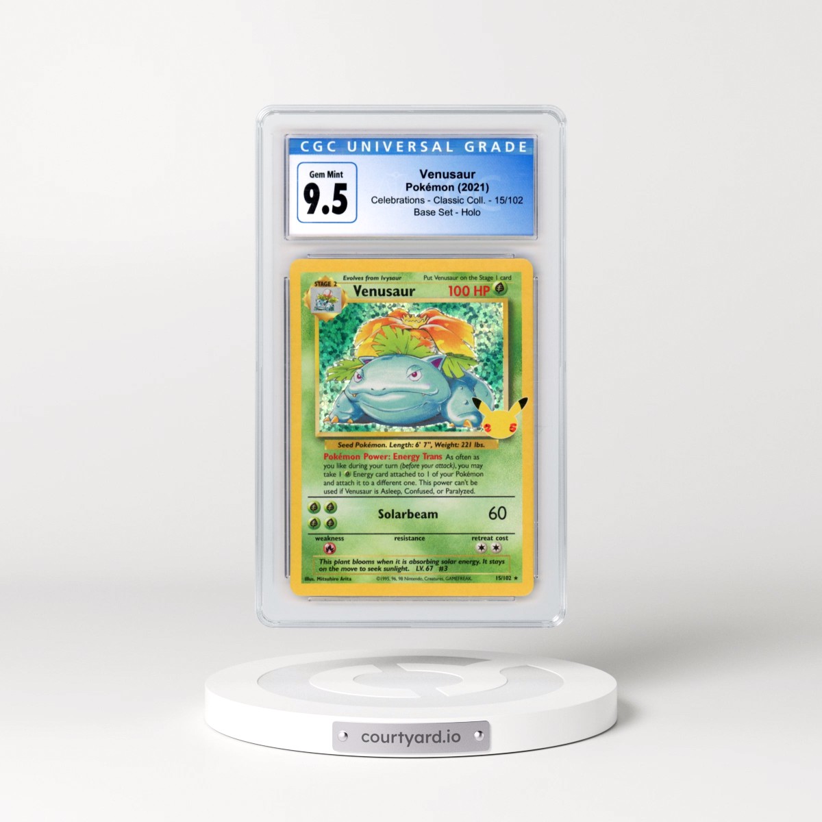 2021 Celebrations - Classic Collection #15/102 Venusaur - Base Set Holo (CGC 10 GEM MINT)