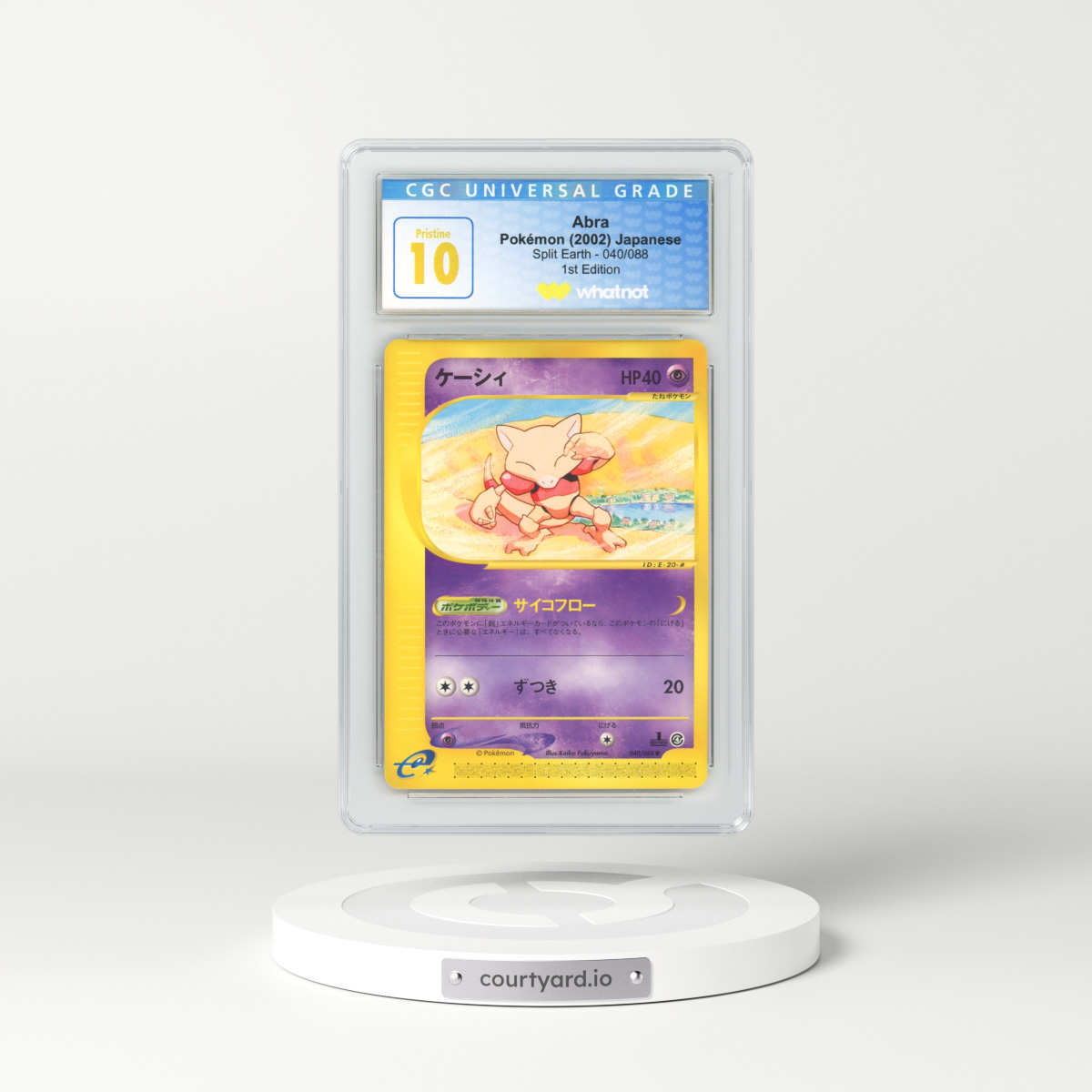 2002 Japanese Split Earth #40 Abra - 1st Edition (CGC 10 PRISTINE)