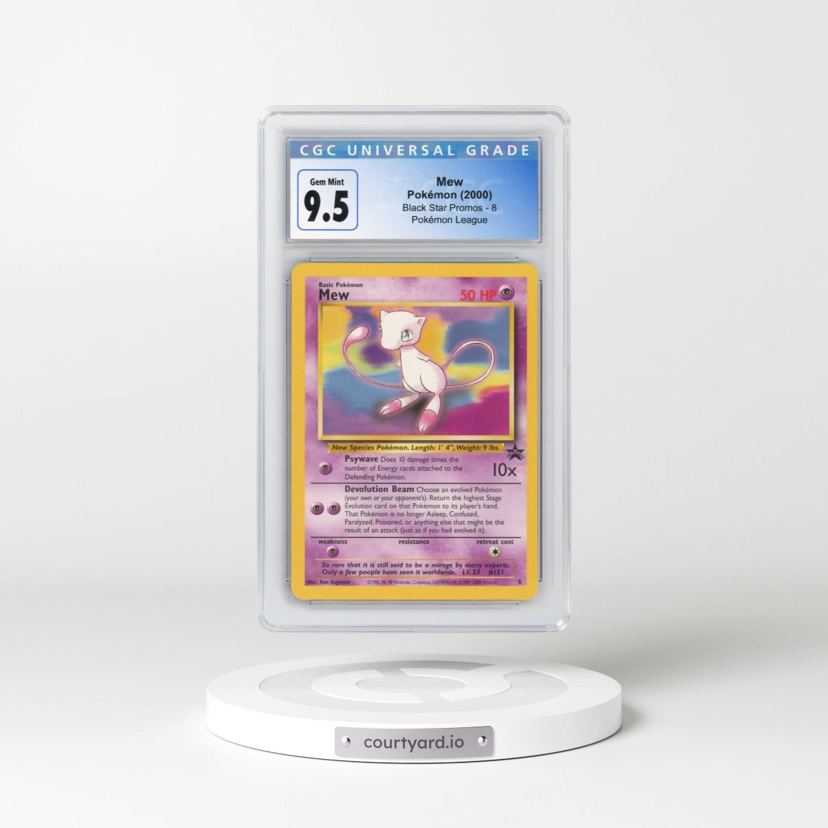 1999 Black Star Promos #8 Mew - Pokémon League (CGC 10 GEM MINT)