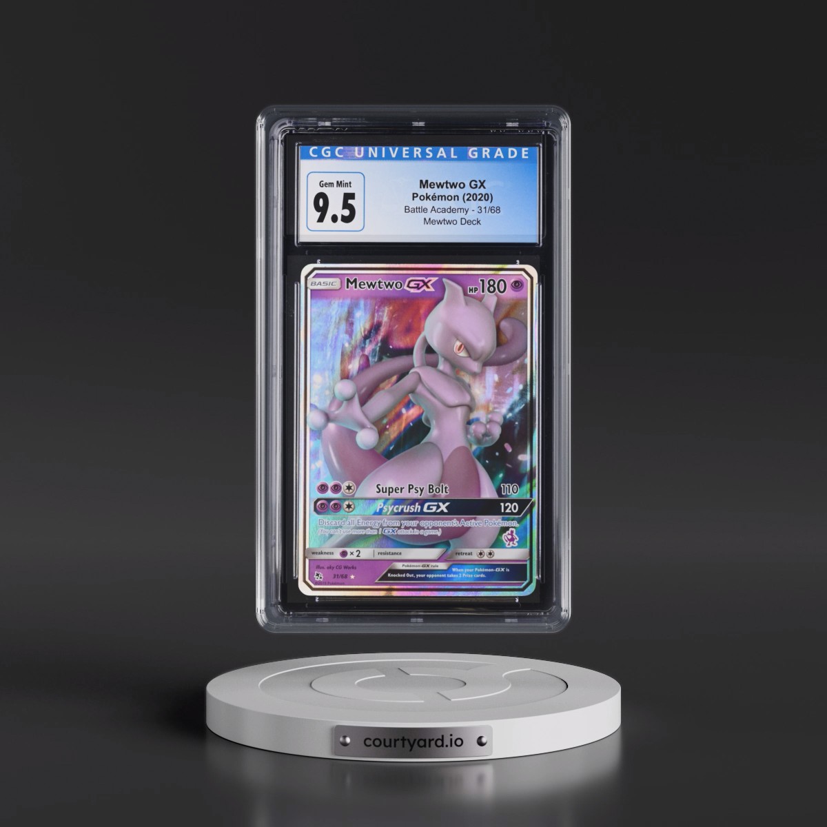 2019 Battle Academy #31/68 Mewtwo GX - Mewtwo Deck (Holo) (CGC 10 GEM MINT)