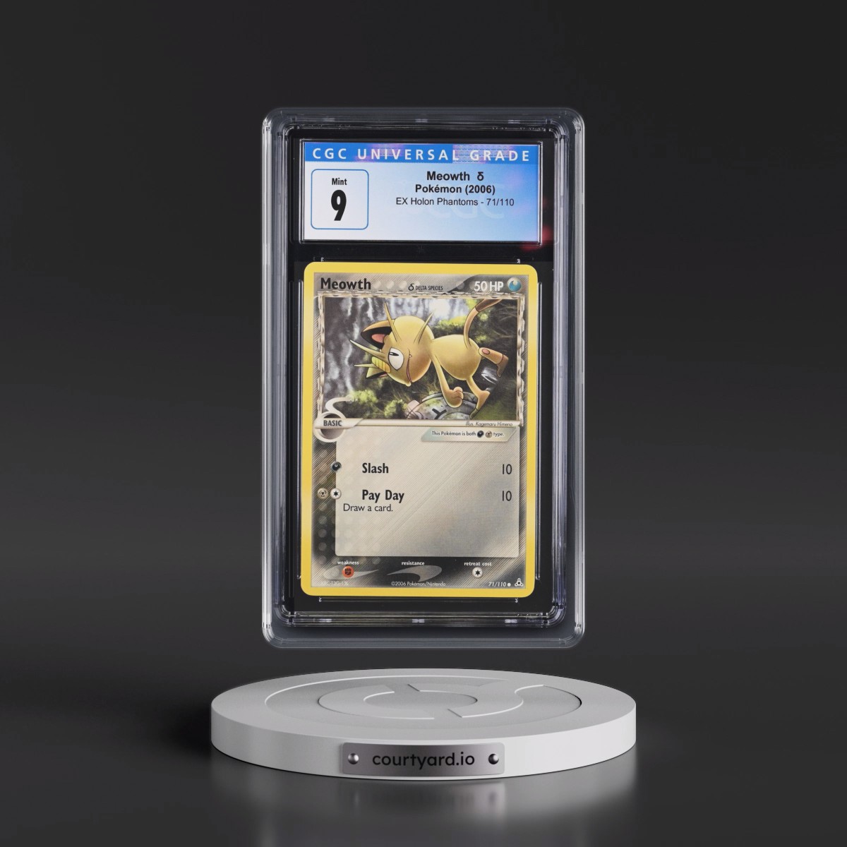 2006 EX Holon Phantoms #71/110 Meowth δ (CGC 9 MINT)