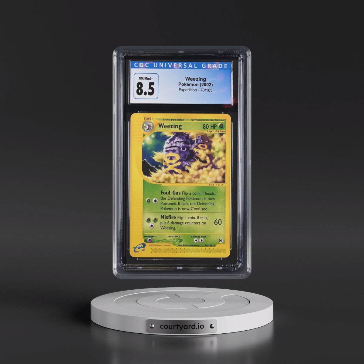 2002 Expedition #70/165 Weezing (CGC 8.5 NM-MT+)