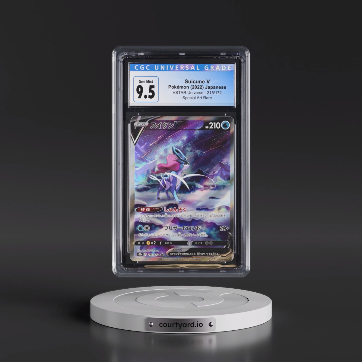2022 VSTAR Universe #215/172 Suicune V - Special Art Rare Holo (CGC 10 GEM MINT)