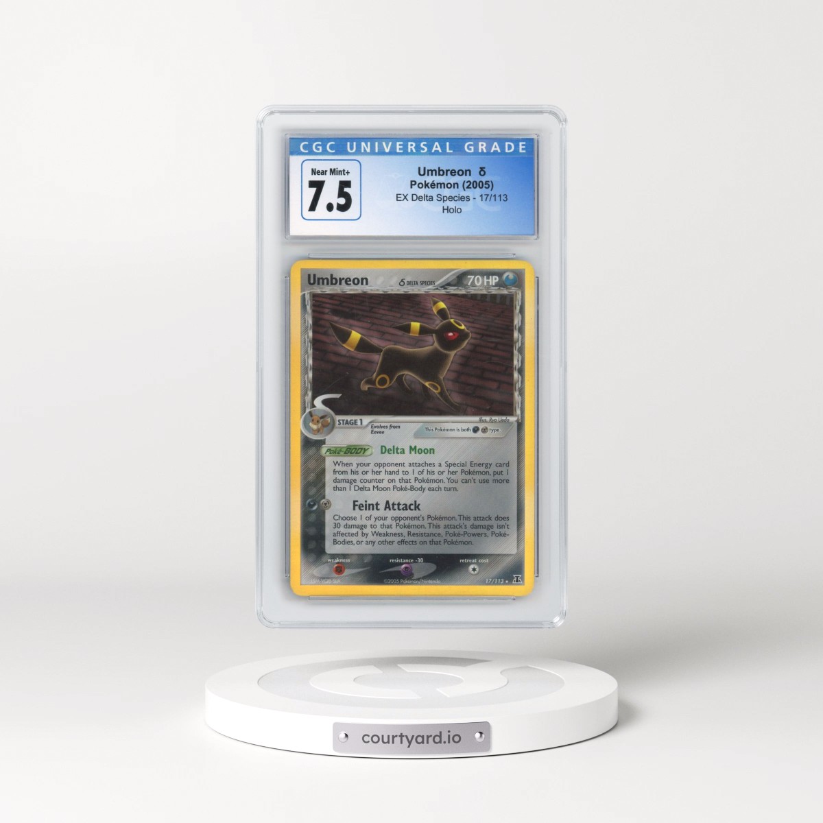 2005 EX Delta Species #17/113 Umbreon δ - Holo (CGC 7.5 NM+)