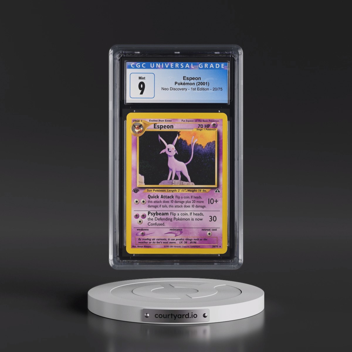 2001 Neo Discovery #20/75 Espeon - 1st Edition 1st Edition (CGC 9 MINT)