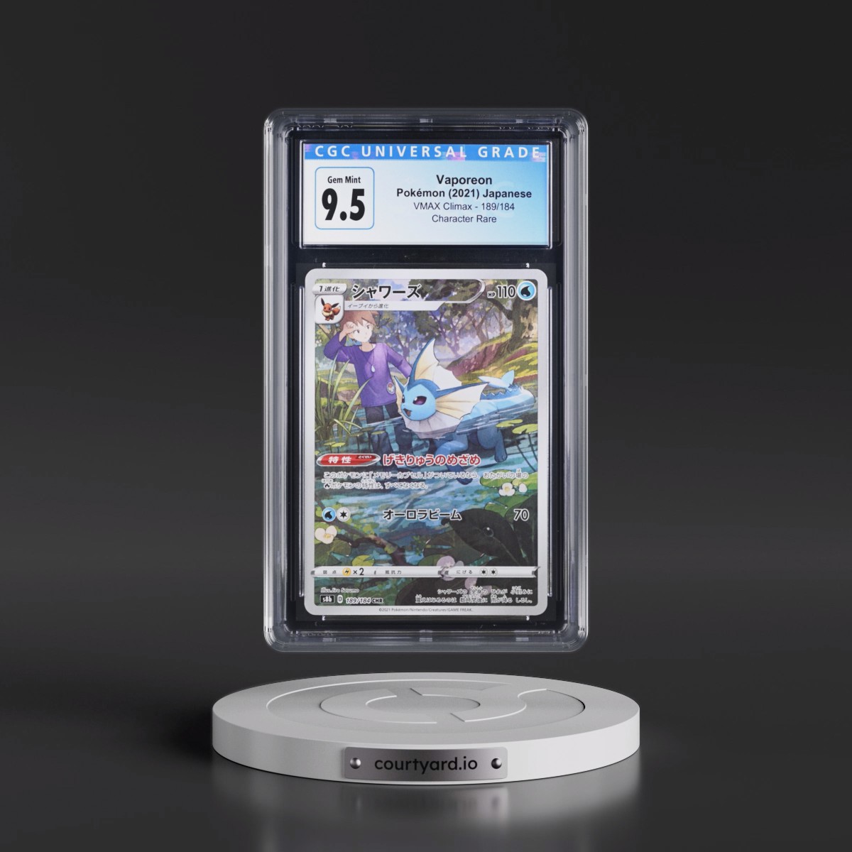 2021 VMAX Climax #189/184 Vaporeon - Character Rare Holo (CGC 10 GEM MINT)