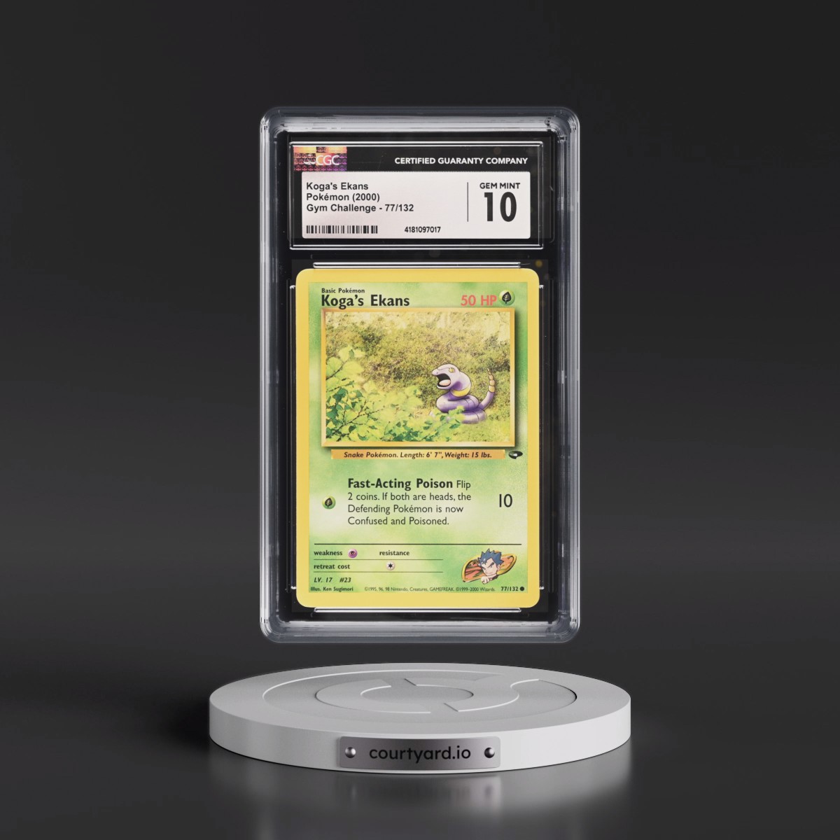 2000 Gym Challenge #77/132 Koga's Ekans (CGC 10 GEM MINT)