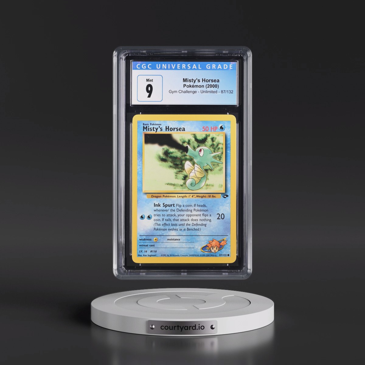 2000 Gym Challenge #87/132 Misty's Horsea (CGC 9 MINT)