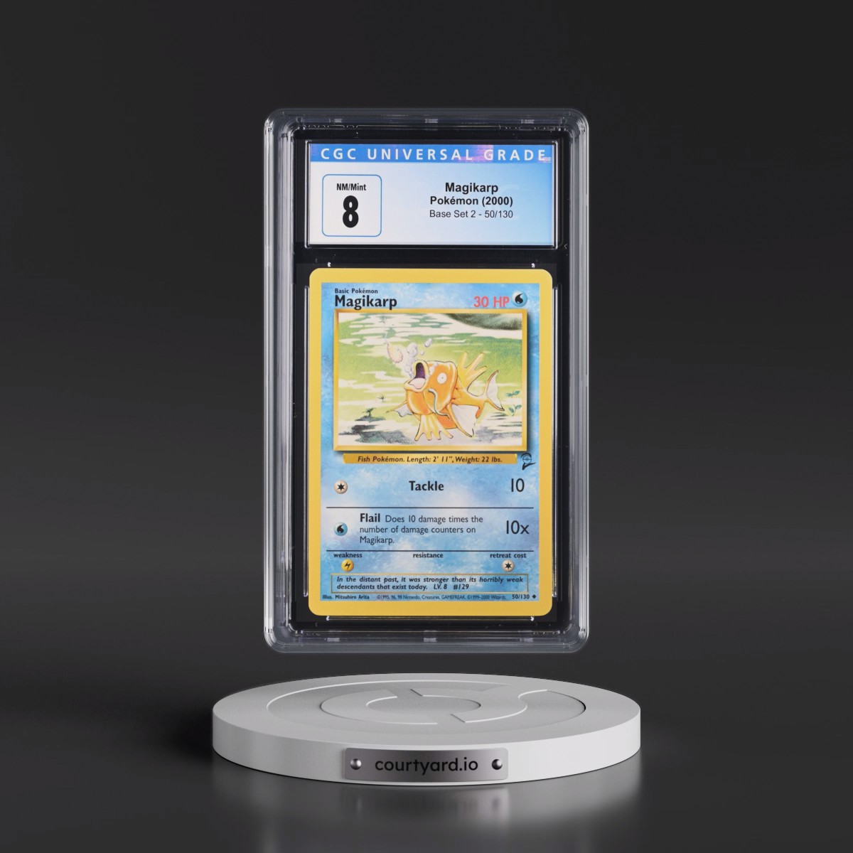 2000 Base Set 2 #50/130 Magikarp (CGC 8 NM-MT)