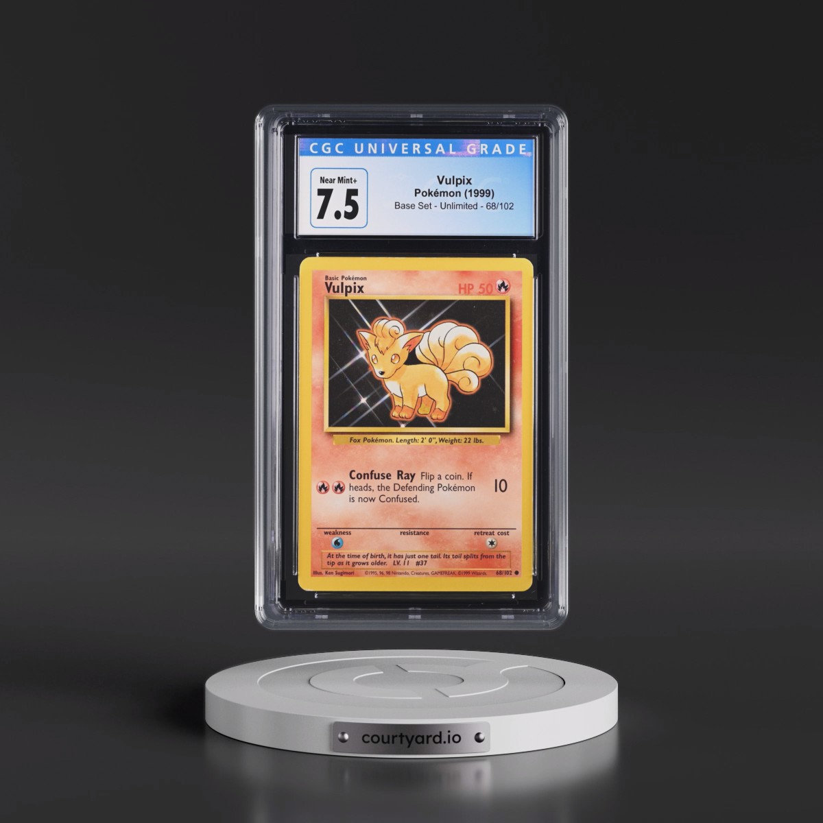 1999 Base Set #68/102 Vulpix (CGC 7.5 NM+)