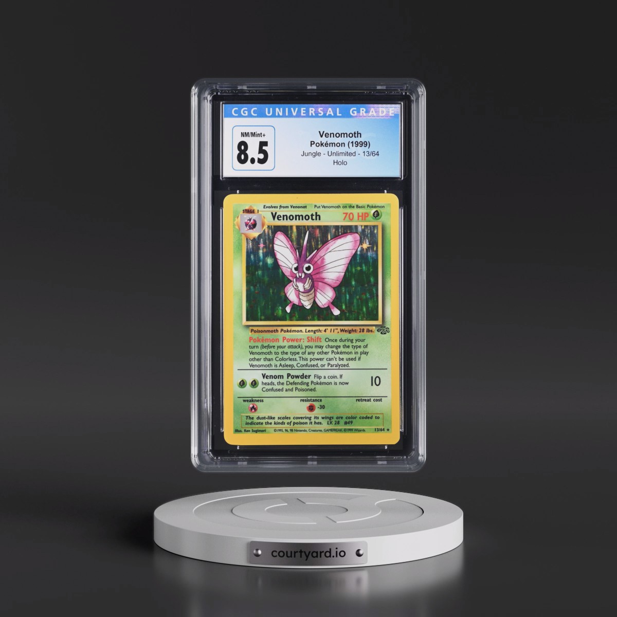 1999 Jungle #13/64 Venomoth - Holo (CGC 8.5 NM-MT+)