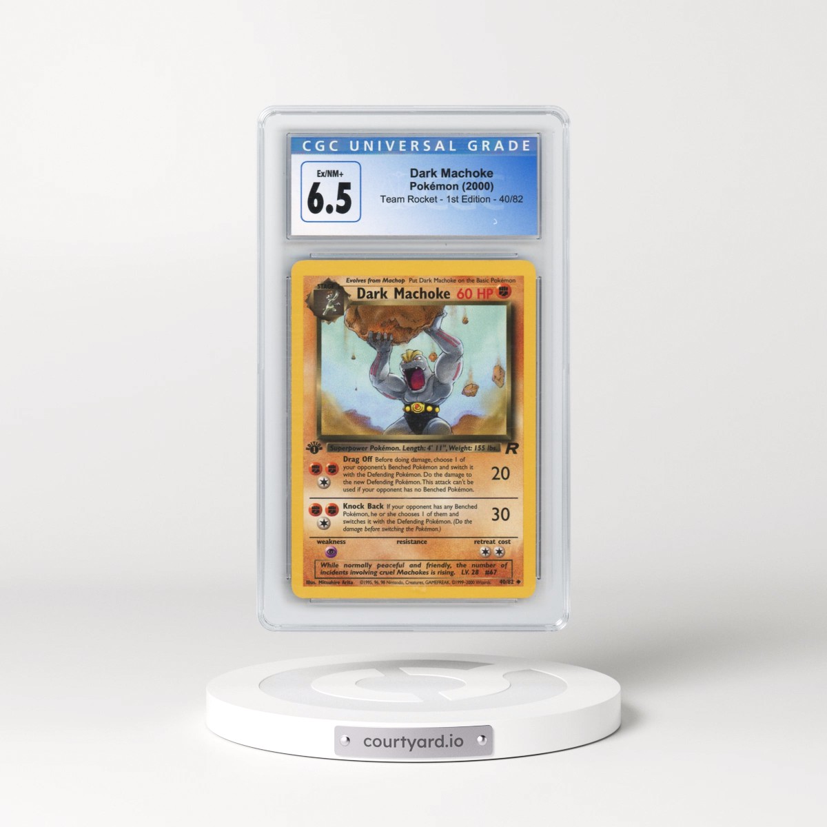 2000 Team Rocket #40/82 Dark Machoke - 1st Edition 1st Edition (CGC 6.5 EX-NM+)