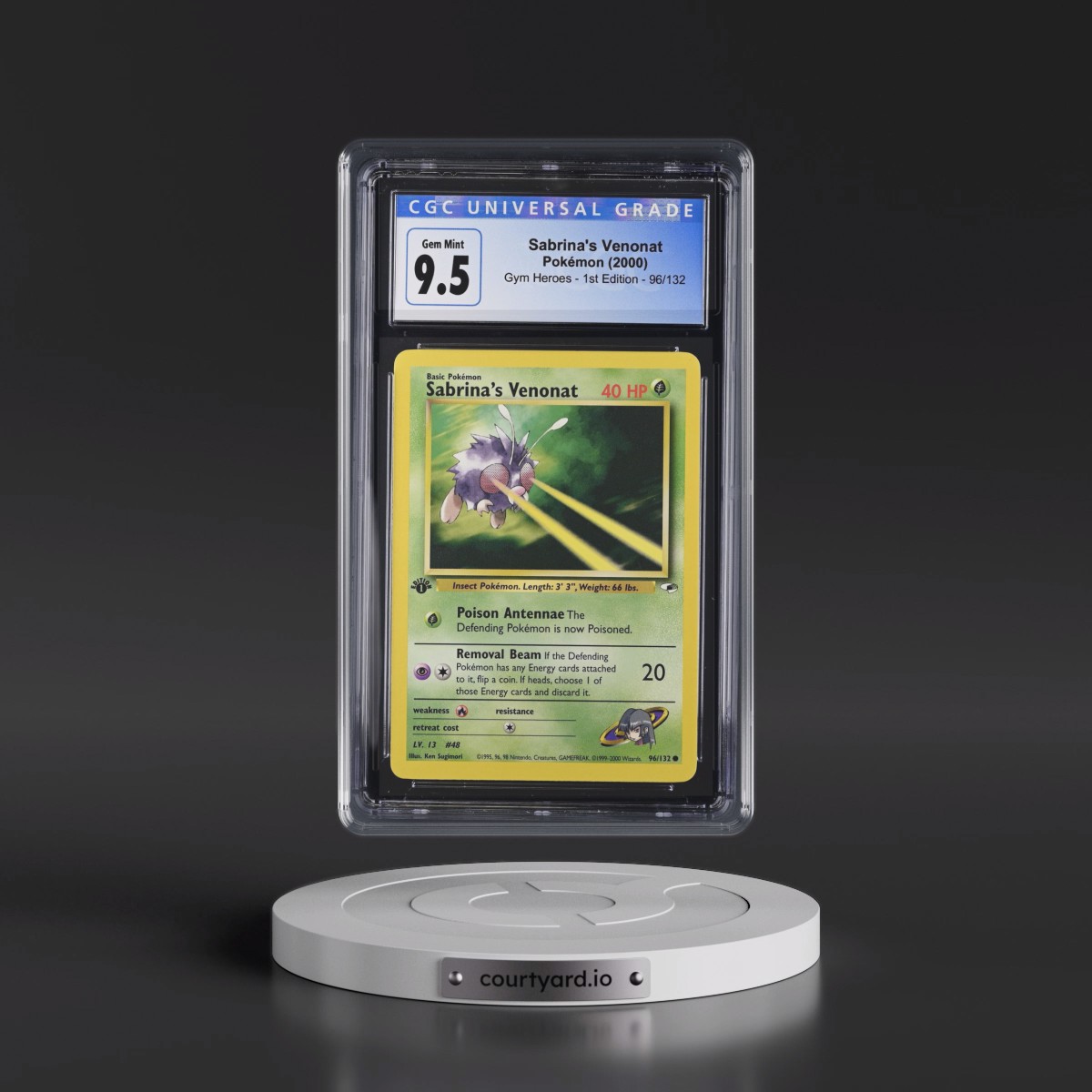 2000 Gym Heroes #96/132 Sabrina's Venonat - 1st Edition 1st Edition (CGC 10 GEM MINT)