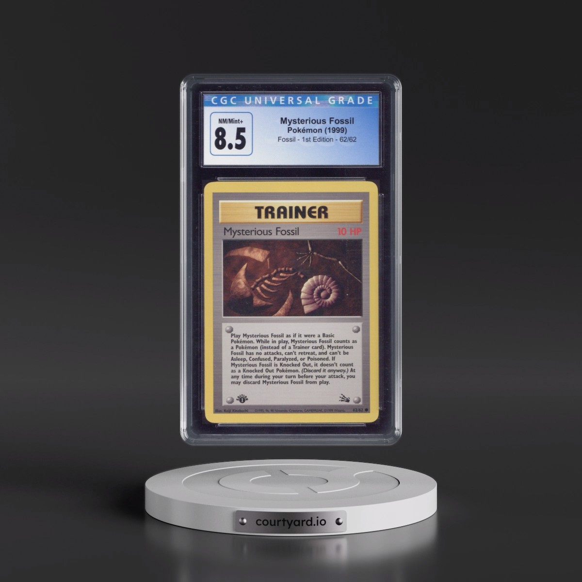 1999 Fossil #62/62 Mysterious Fossil - 1st Edition 1st Edition (CGC 8.5 NM-MT+)
