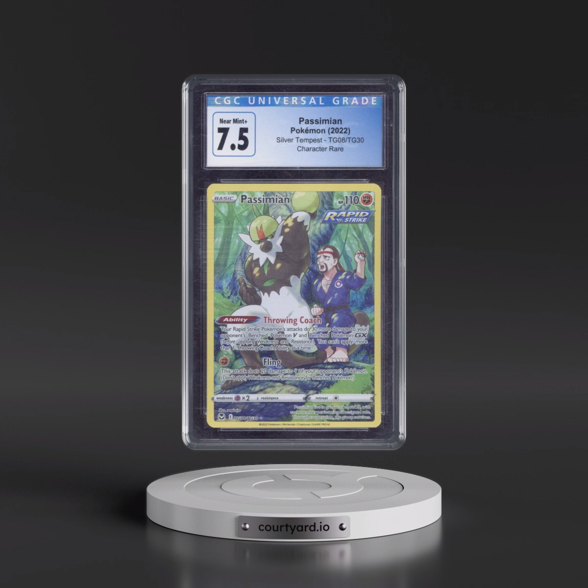 2022 Silver Tempest #TG08/TG30 Passimian - Trainer Gallery Holo (CGC 7.5 NM+)