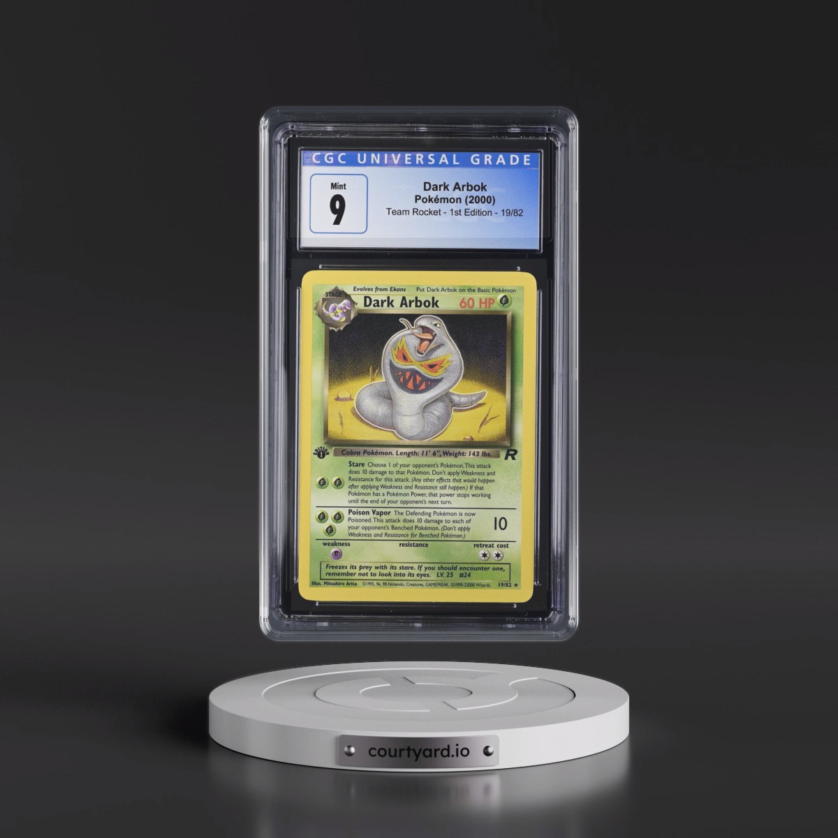 2000 Team Rocket #19/82 Dark Arbok - 1st Edition 1st Edition (CGC 9 MINT)