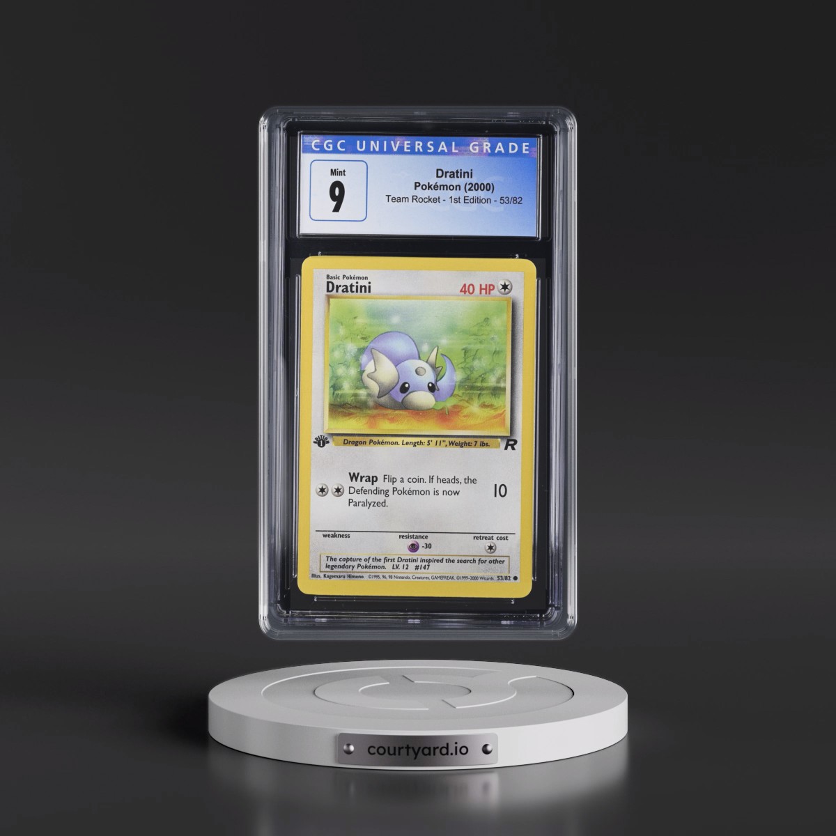 2000 Team Rocket #53/82 Dratini - 1st Edition 1st Edition (CGC 9 MINT)