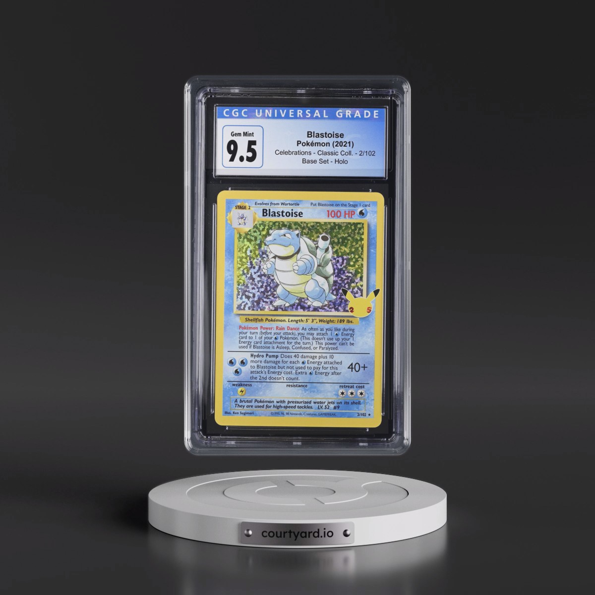 2021 Celebrations - Classic Collection #2/102 Blastoise - Base Set Holo (CGC 10 GEM MINT)