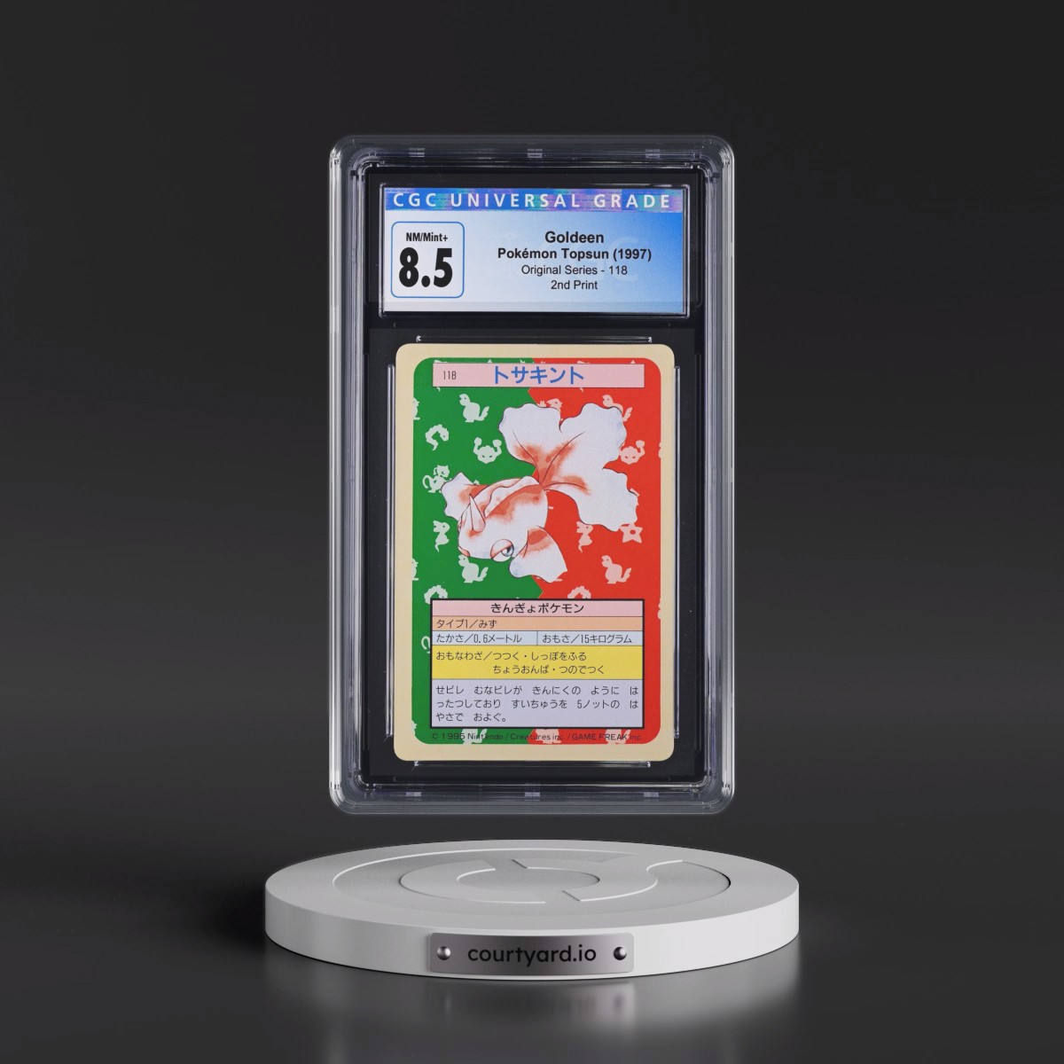 1997 (Only One Pokémon) Original Series #118 Goldeen - (Green Back) 2nd Print (CGC 8.5 NM-MT+)