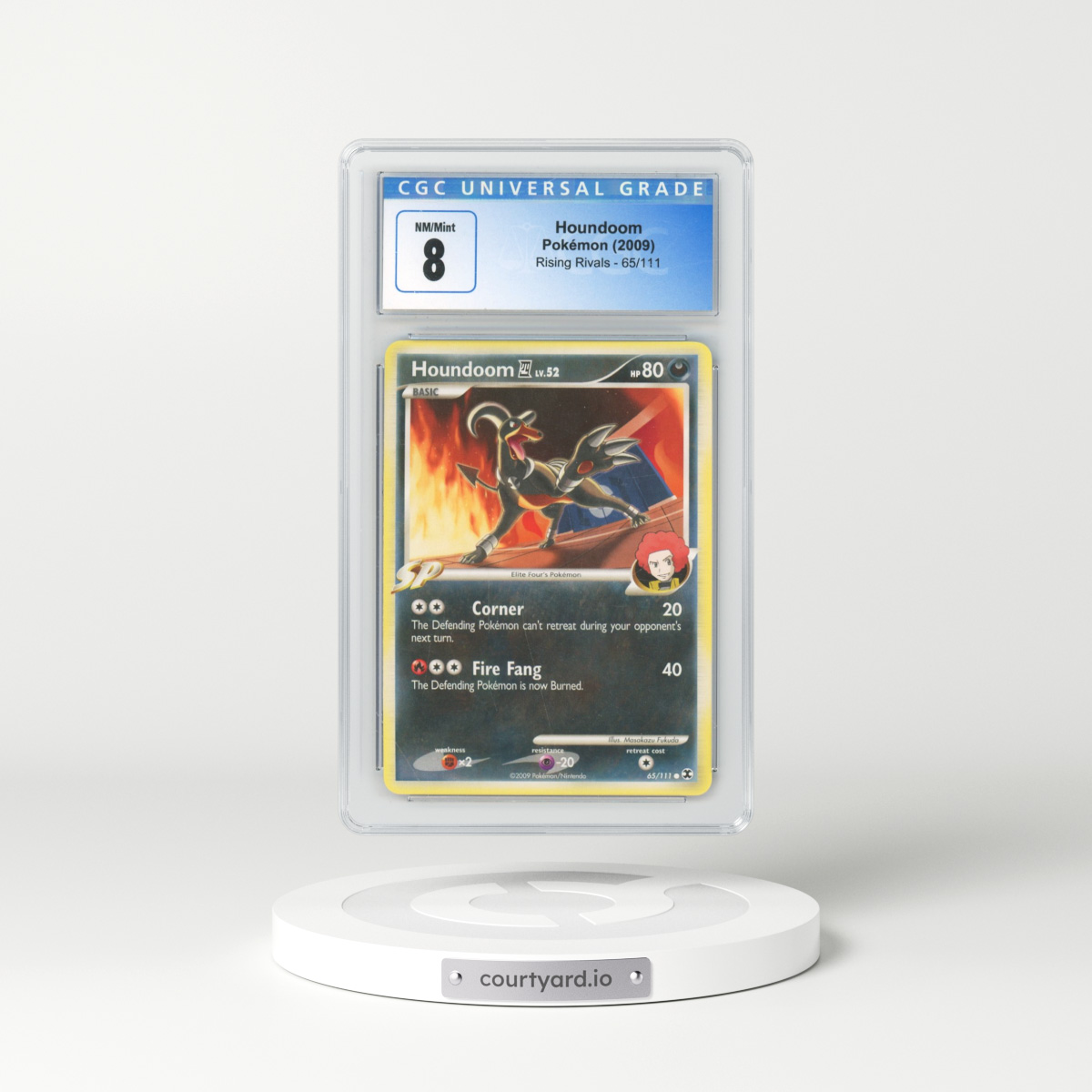 2009 Rising Rivals #65/111 Houndoom 4 (CGC 8 NM-MT)