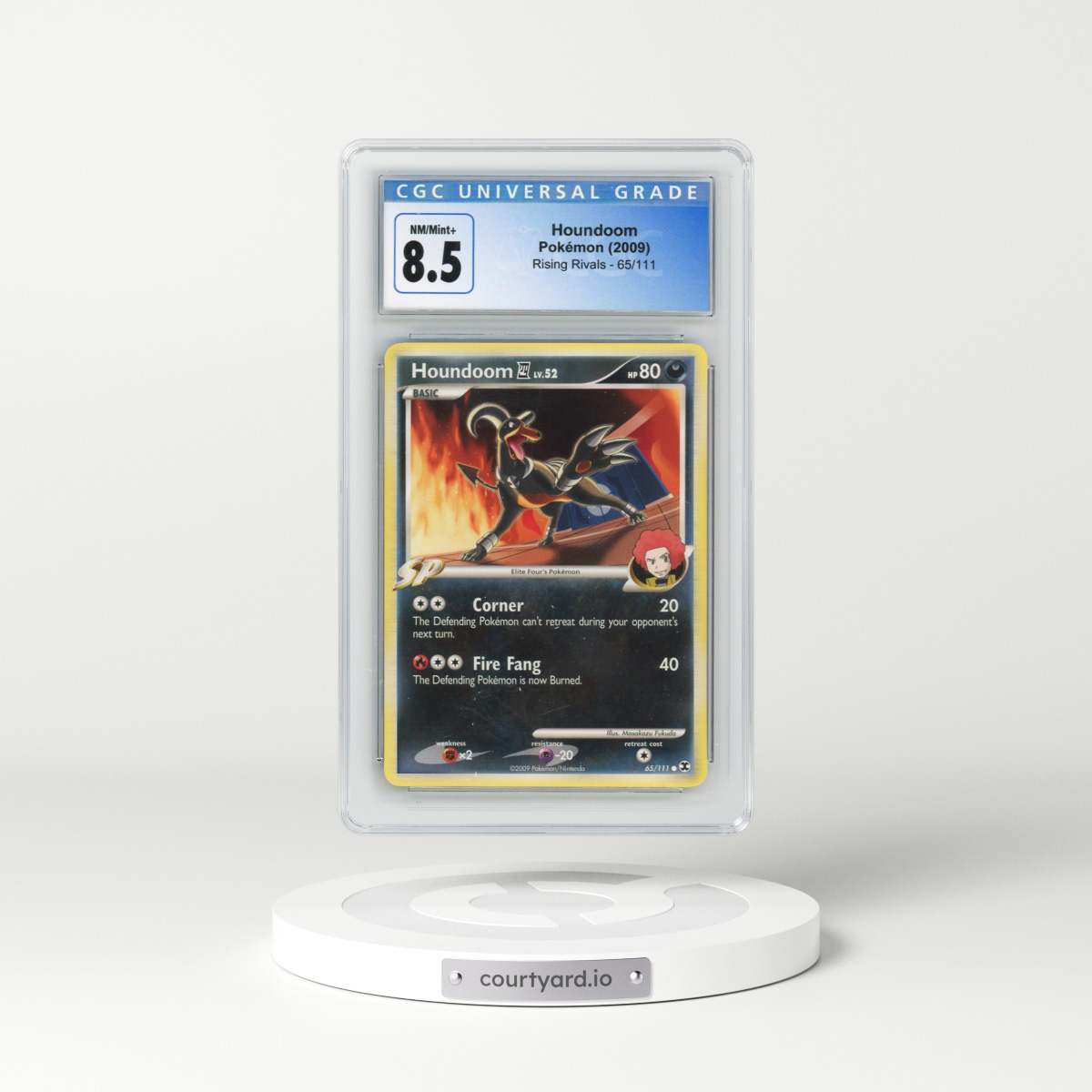 2009 Rising Rivals #65/111 Houndoom 4 (CGC 8.5 NM-MT+)