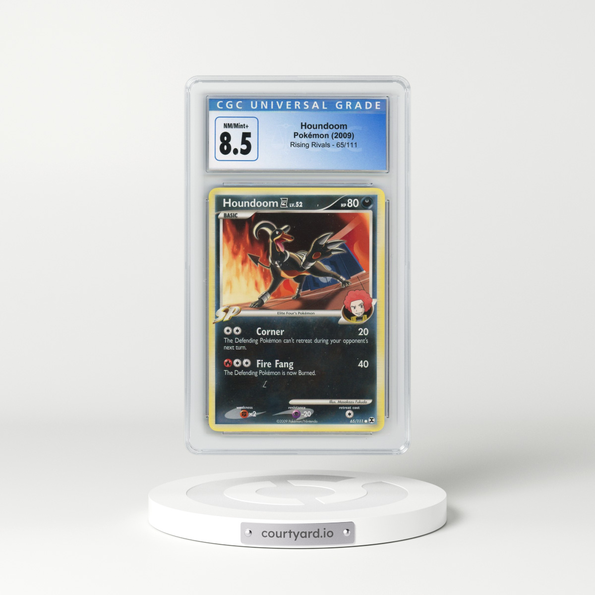 2009 Rising Rivals #65/111 Houndoom 4 (CGC 8.5 NM-MT+)