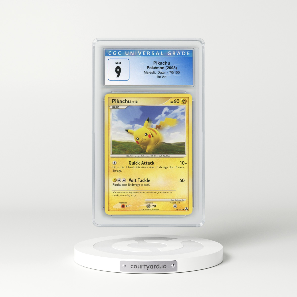 2008 Majestic Dawn #70/100 Pikachu - Ito Art (CGC 9 MINT)