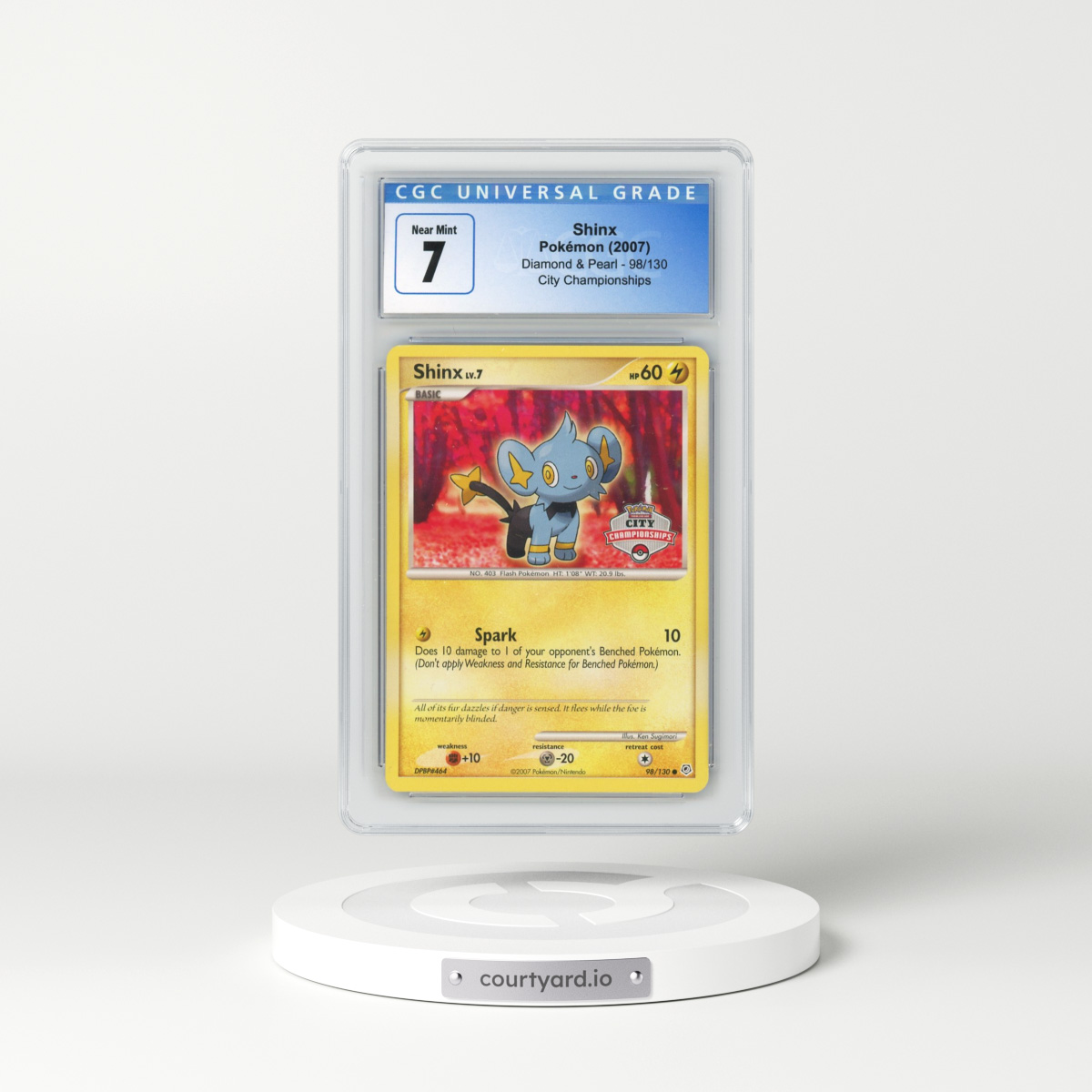 2007 Diamond & Pearl #98/130 Shinx - City Championships (CGC 7 NM)