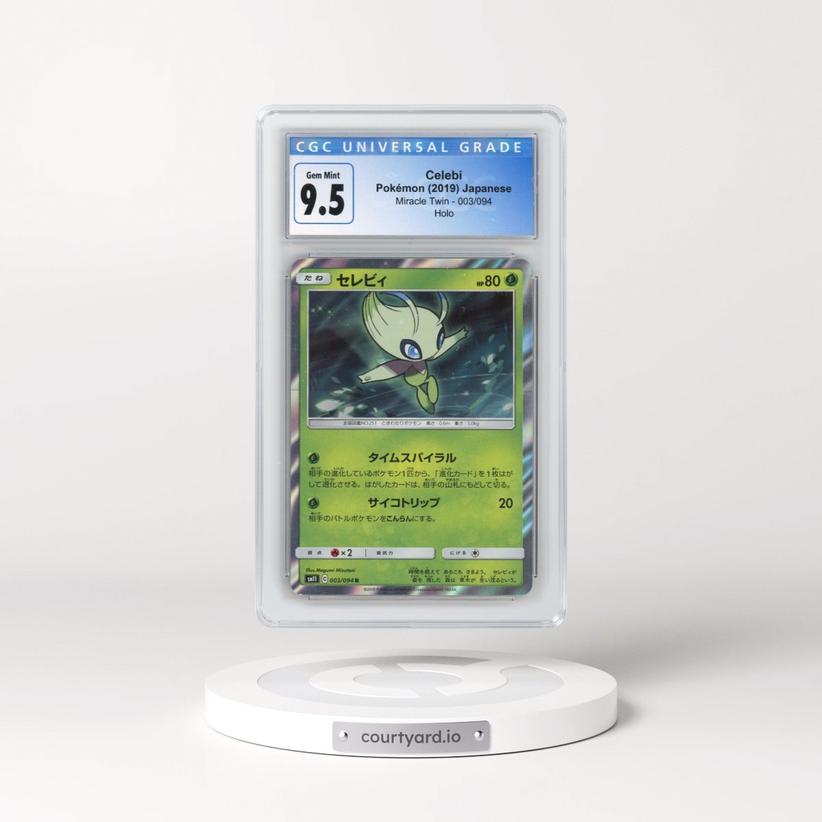 2019 Miracle Twin #003/094 Celebi - Holo (CGC 10 GEM MINT)