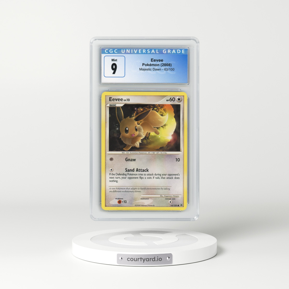 2008 Majestic Dawn #63/100 Eevee (CGC 9 MINT)