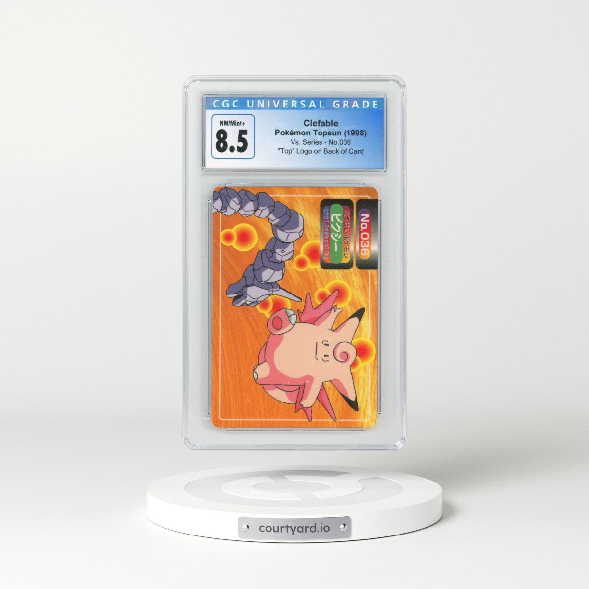 1997 (Two Pokémon) Vs. Series #036 Clefable - (トップ)"Top" Logo on Back of Card (CGC 8.5 NM-MT+)