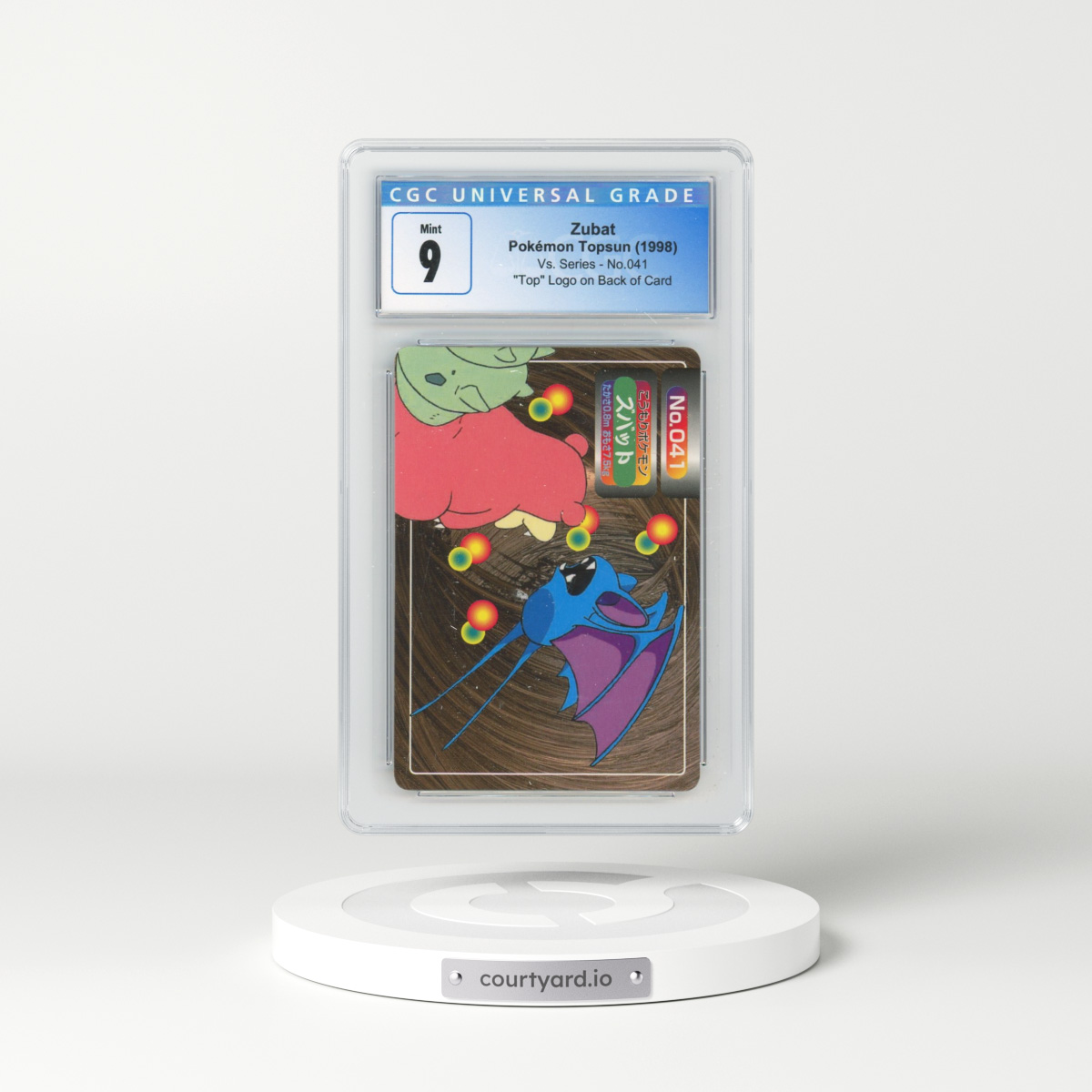 1997 (Two Pokémon) Vs. Series #041 Zubat - (トップ)"Top" Logo on Back of Card (CGC 9 MINT)