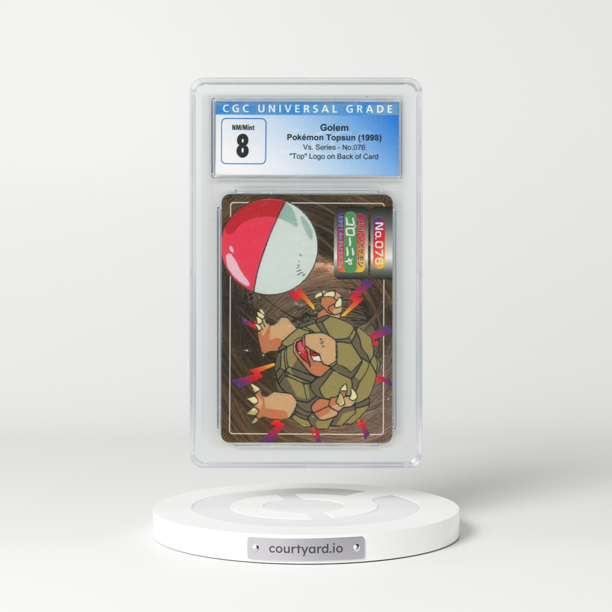 1997 (Two Pokémon) Vs. Series #076 Golem - (トップ)"Top" Logo on Back of Card (CGC 8 NM-MT)