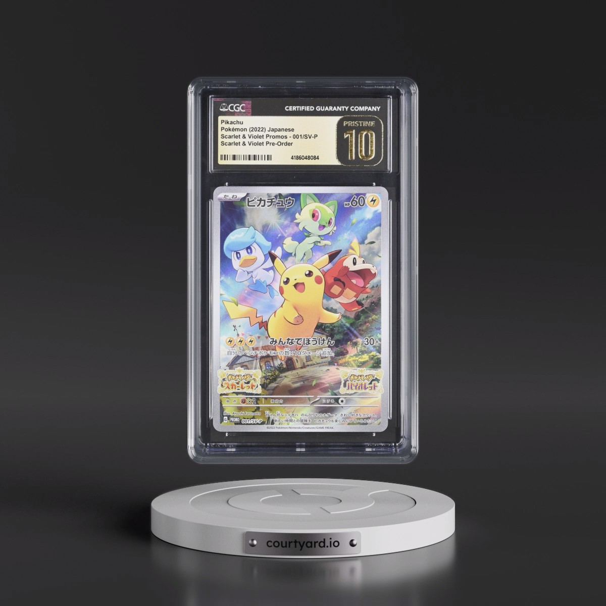 2022 Scarlet & Violet Promos #001/SV-P Pikachu - Scarlet & Violet Pre-Order (Holo) (CGC 10 PRISTINE)