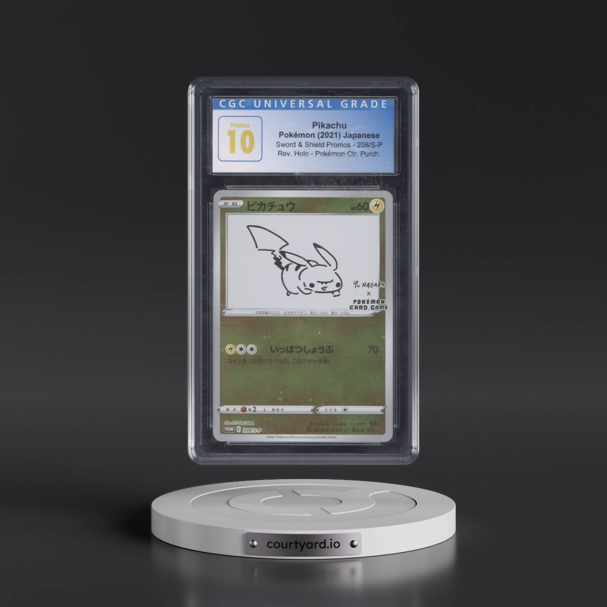 2019 Sword & Shield Promos #208/S-P Pikachu - Reverse Holo YU NAGABA x Pokémon () (CGC 10 PRISTINE)