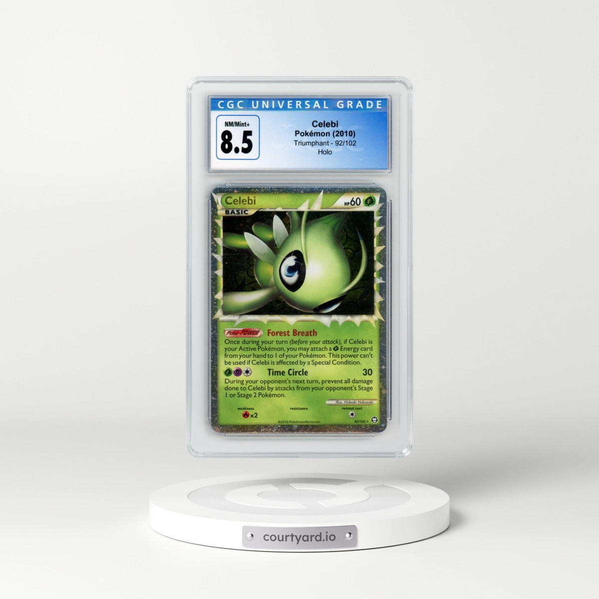 2010 Triumphant #92/102 Celebi - Holo (CGC 8.5 NM-MT+)