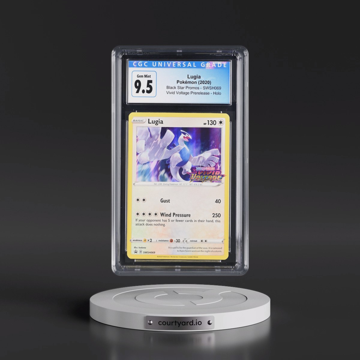 2017 Black Star Promos - Sword & Shield #SWSH069 Lugia - Vivid Voltage Prerelease (Holo) (CGC 10 GEM MINT)
