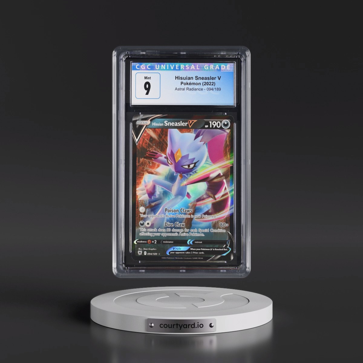 Astral Radiance #094/189 Hisuian Sneasler V - Holo (CGC 9 MINT)