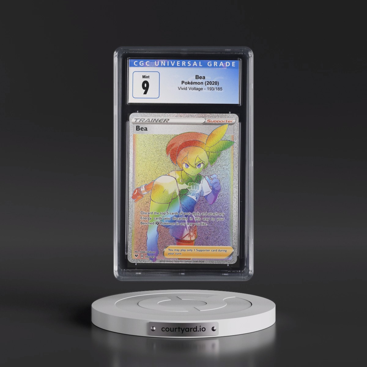 2020 Vivid Voltage #193/185 Bea - Rainbow Rare Holo (CGC 9 MINT)