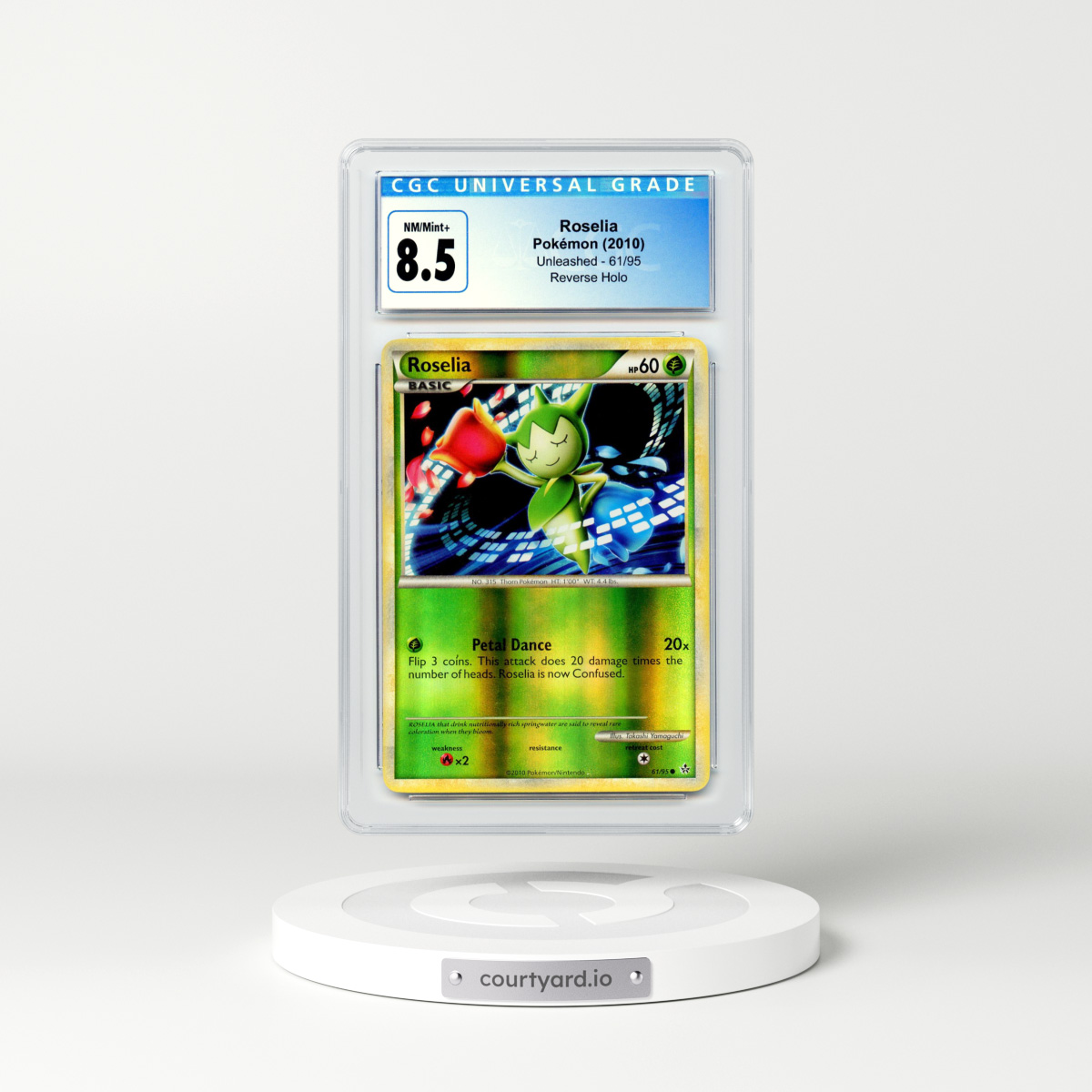 2010 HS Unleashed #61 Roselia - Holo (CGC 8.5 NM-MT+)