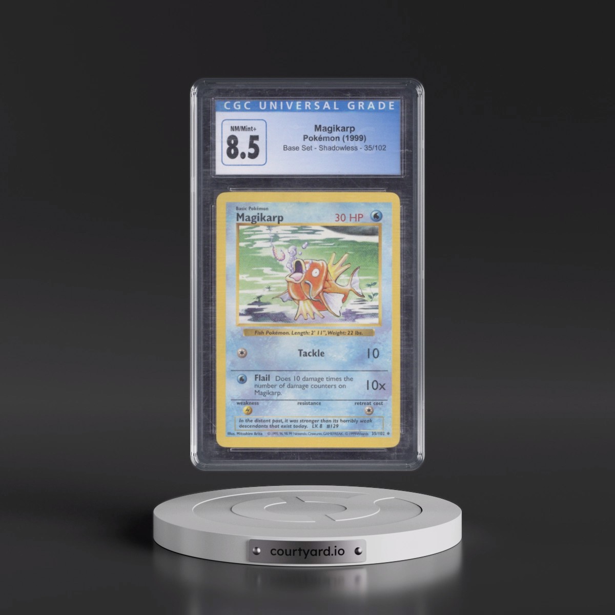 1999 Base Set #35/102 Magikarp - Shadowless Shadowless (CGC 8.5 NM-MT+)