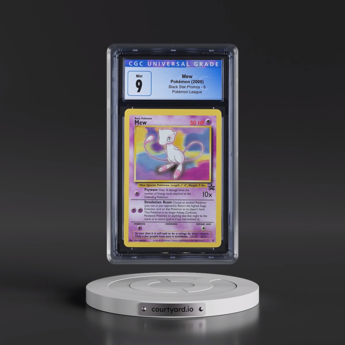 1999 Black Star Promos #8 Mew - Pokémon League (CGC 9 MINT)