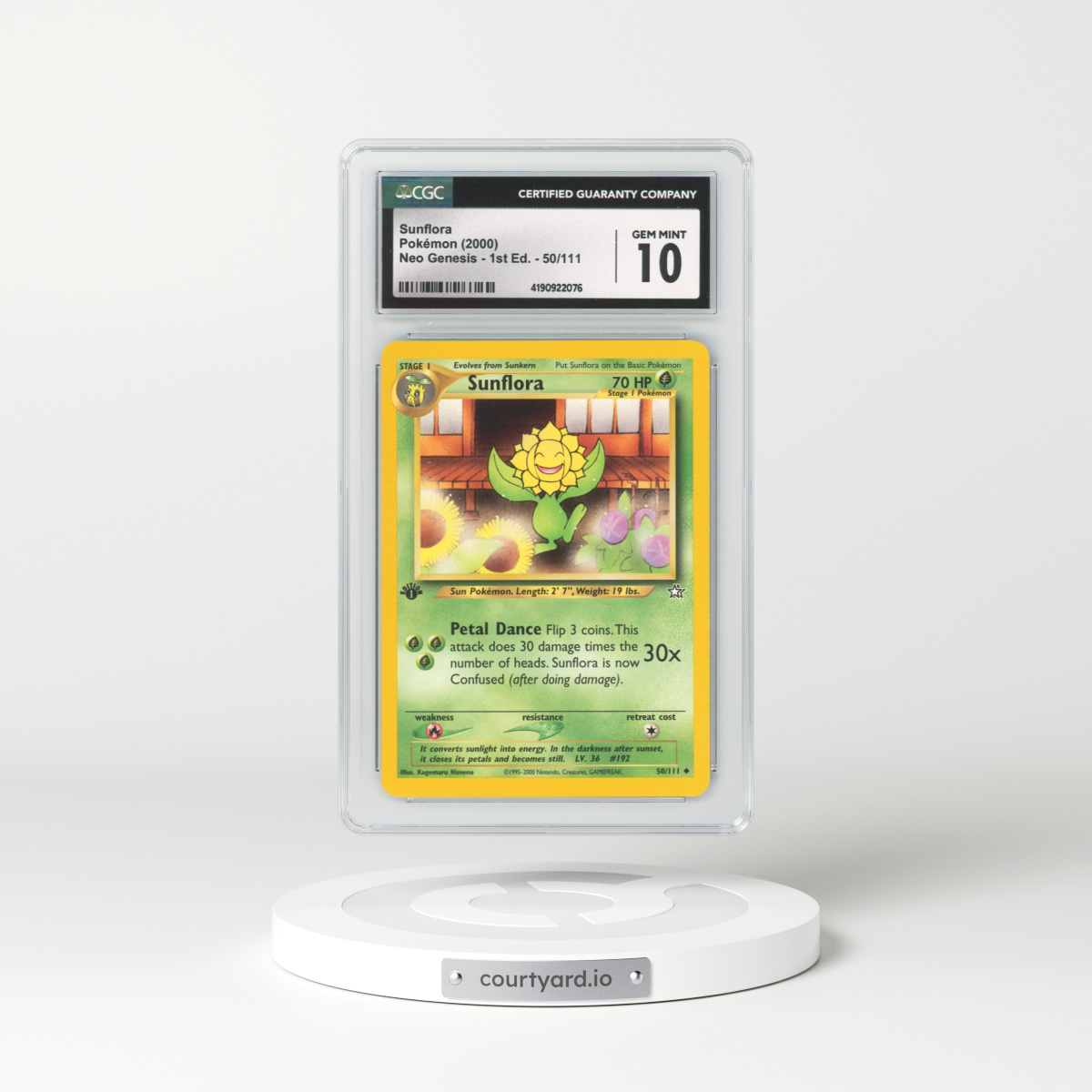 2000 Neo Genesis #50 Sunflora - 1st Edition (CGC 10 GEM MINT)