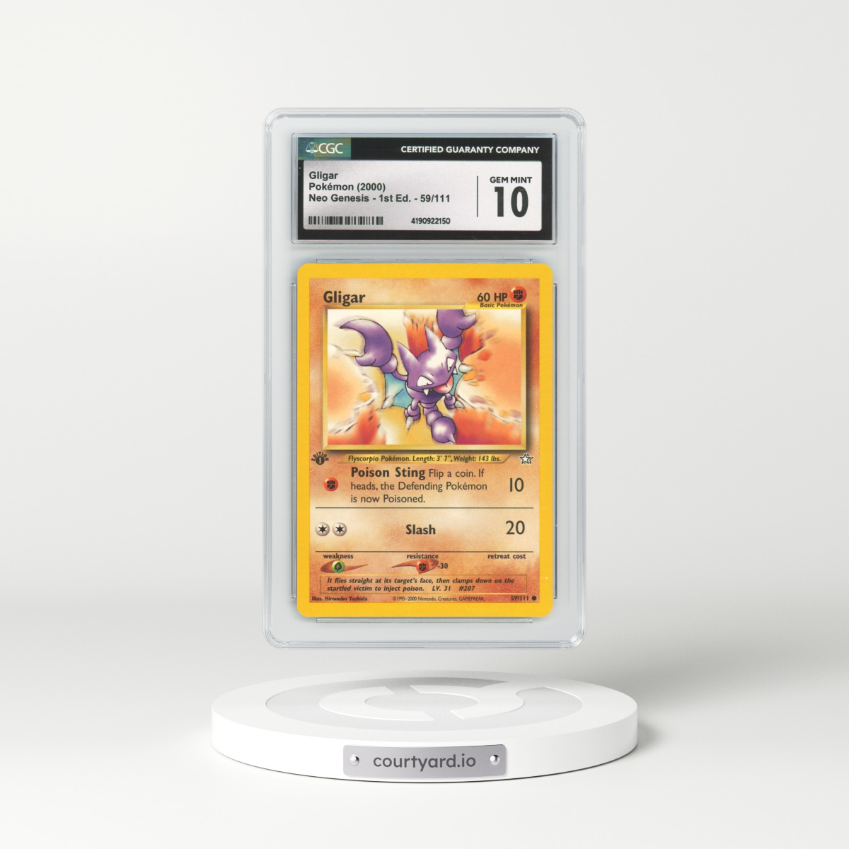 2000 Neo Genesis #59 Gligar - 1st Edition (CGC 10 GEM MINT)