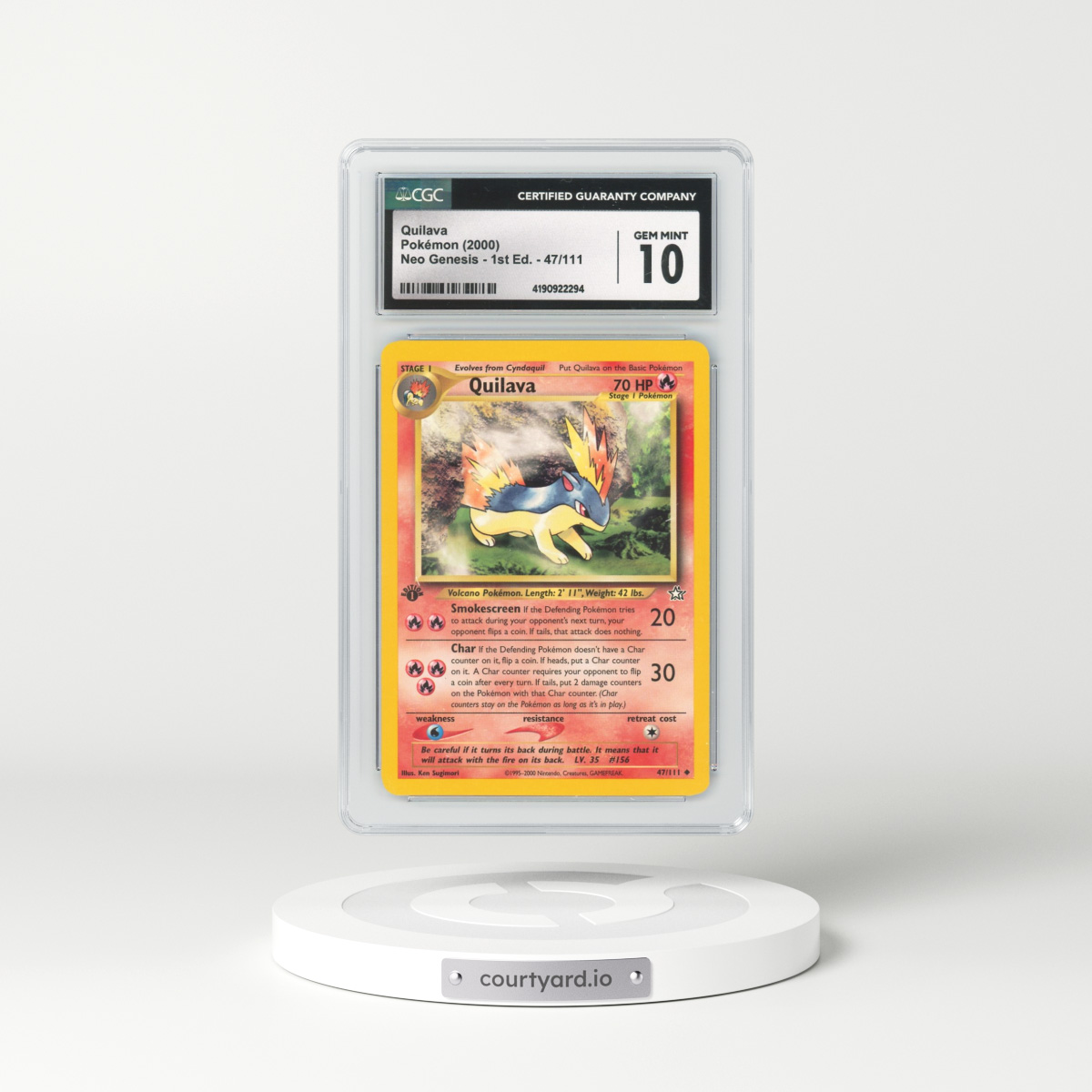 2000 Neo Genesis #47 Quilava - 1st Edition (CGC 10 GEM MINT)