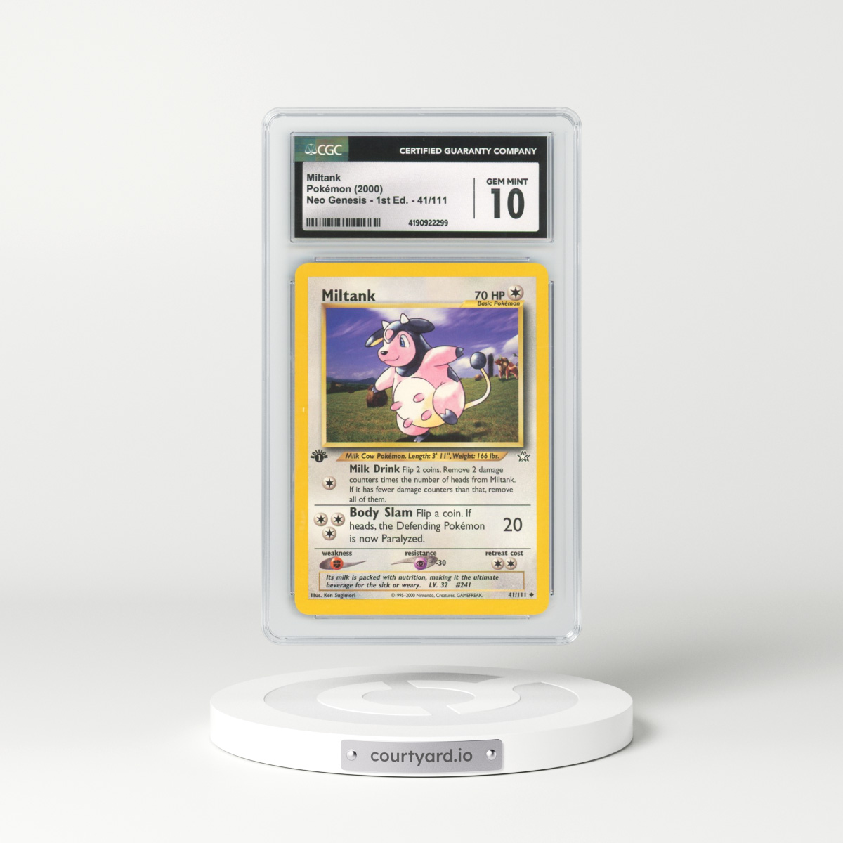 2000 Neo Genesis #41 Miltank - 1st Edition (CGC 10 GEM MINT)