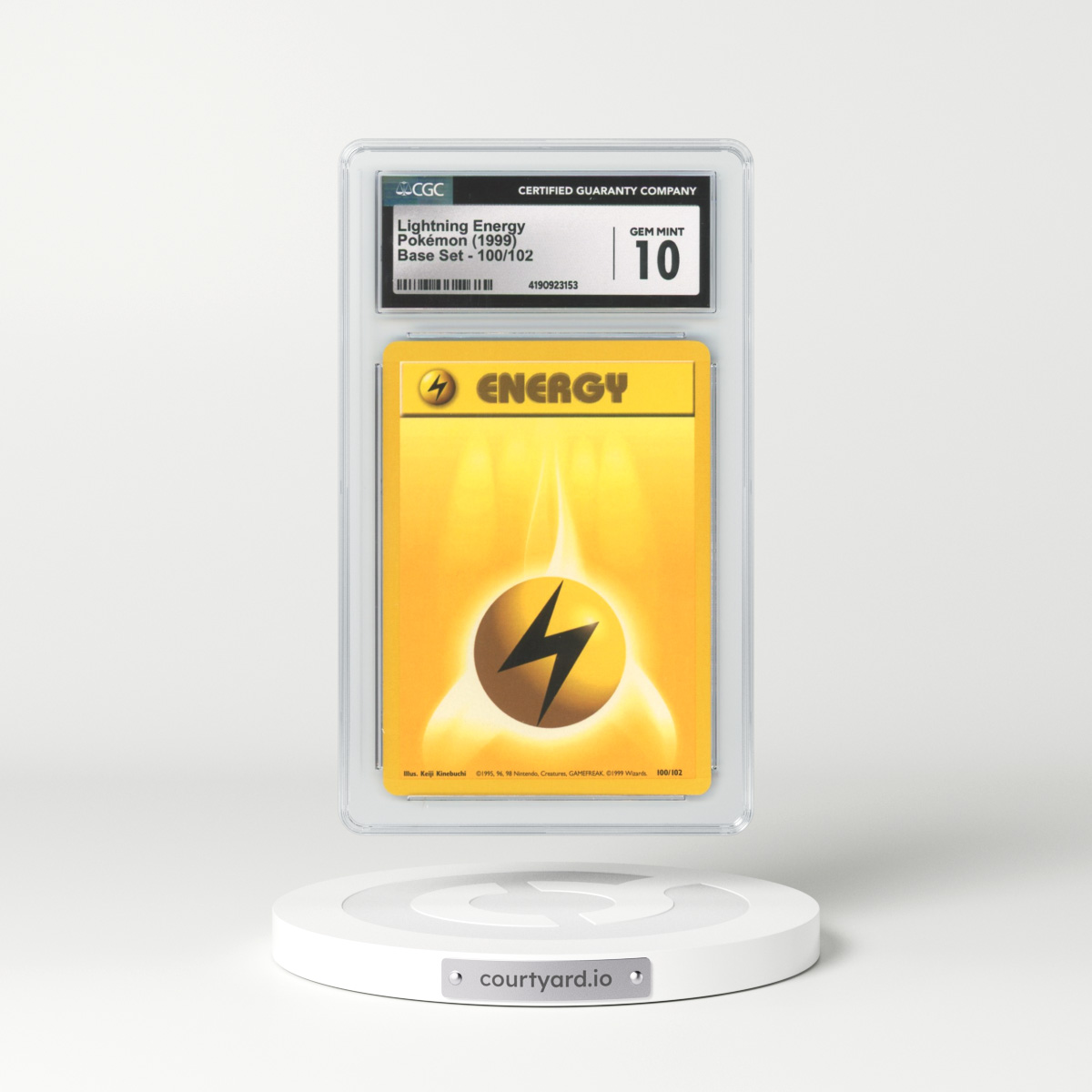 1999 Base Set #100 Lightning Energy (CGC 10 GEM MINT)