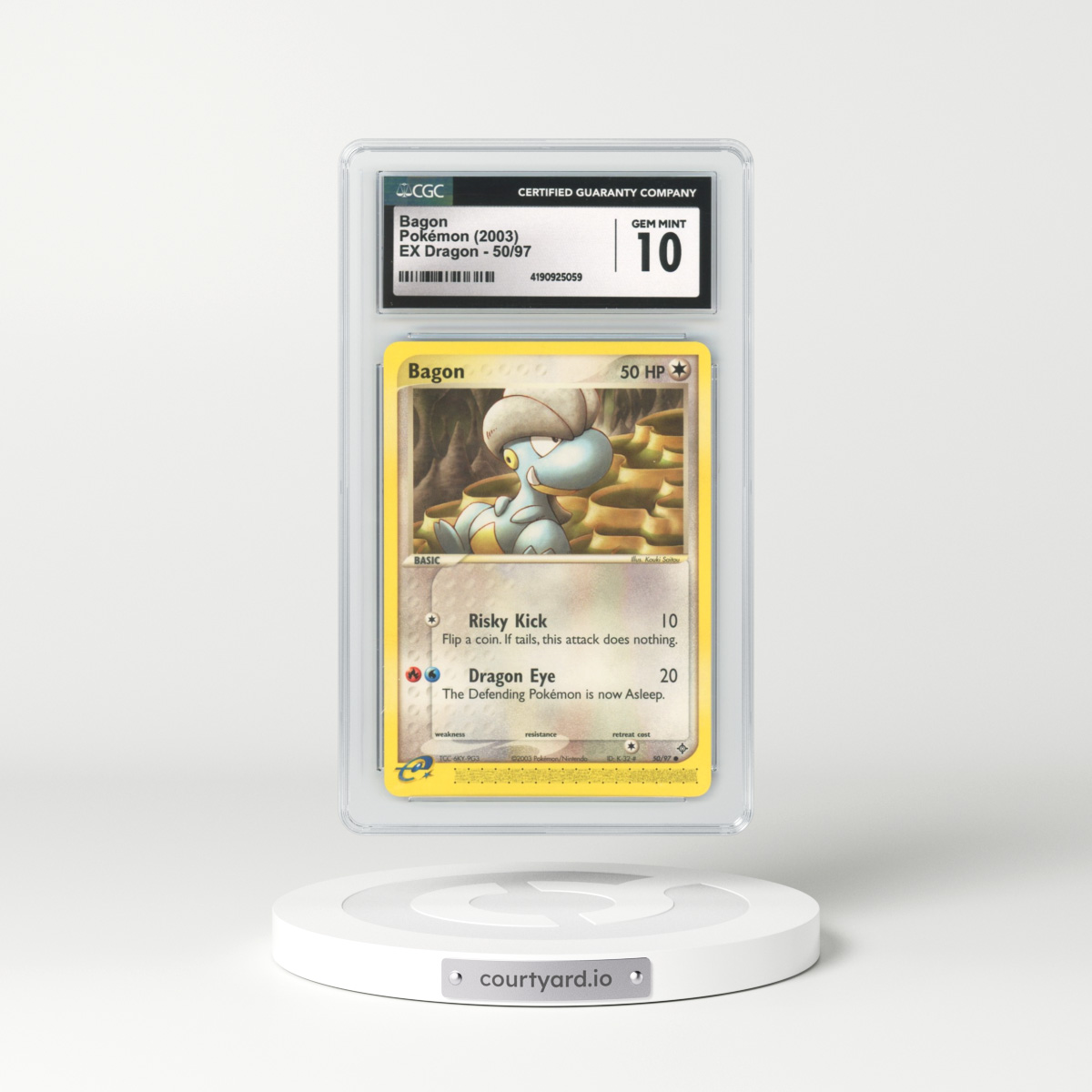 2003 EX Dragon #50 Bagon - With "e" Symbol (CGC 10 GEM MINT)