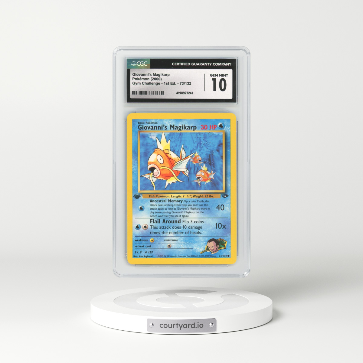 2000 Gym Challenge #73 Giovanni's Magikarp - 1st Edition (CGC 10 GEM MINT)